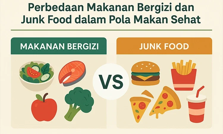 Perbedaan Makanan Bergizi dan Junk Food dalam Pola Makan Sehat