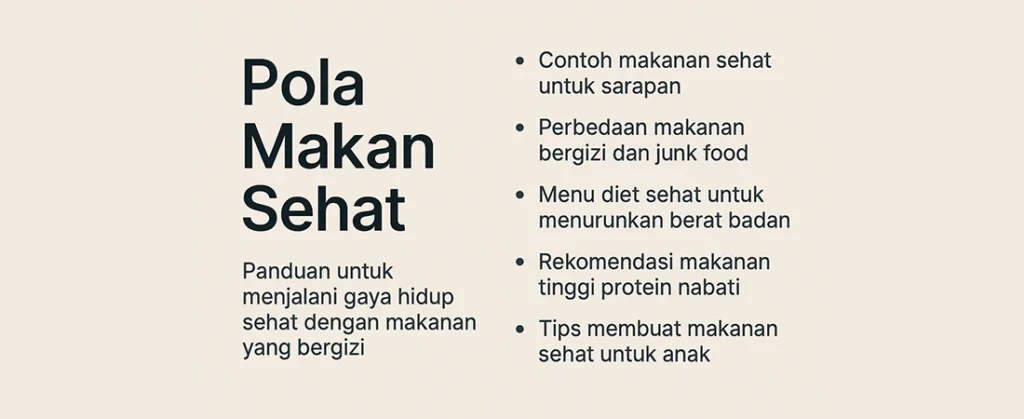 Pola Makan Sehat