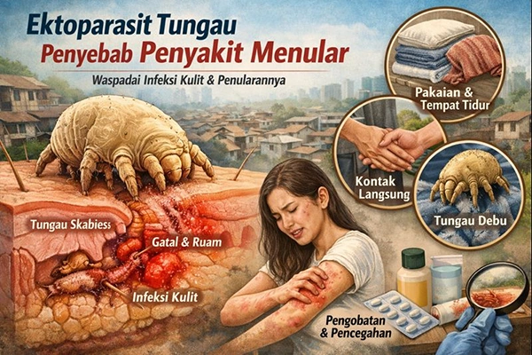 Ektoparasit Tungau dan Penyakit Menular yang Mengancam Kesehatan Kulit