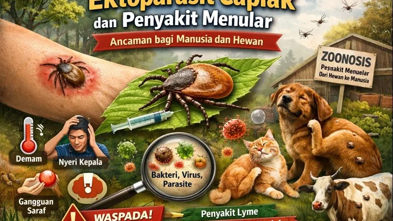 Ektoparasit Caplak dan Penyakit Menular yang Mengancam Manusia serta Hewan